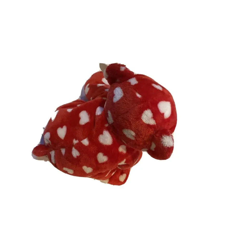 Ty Pluffies Plush Red White Hearts Dreamy Puppy Dog W/ Tags Tylux - Picture 2 of 8